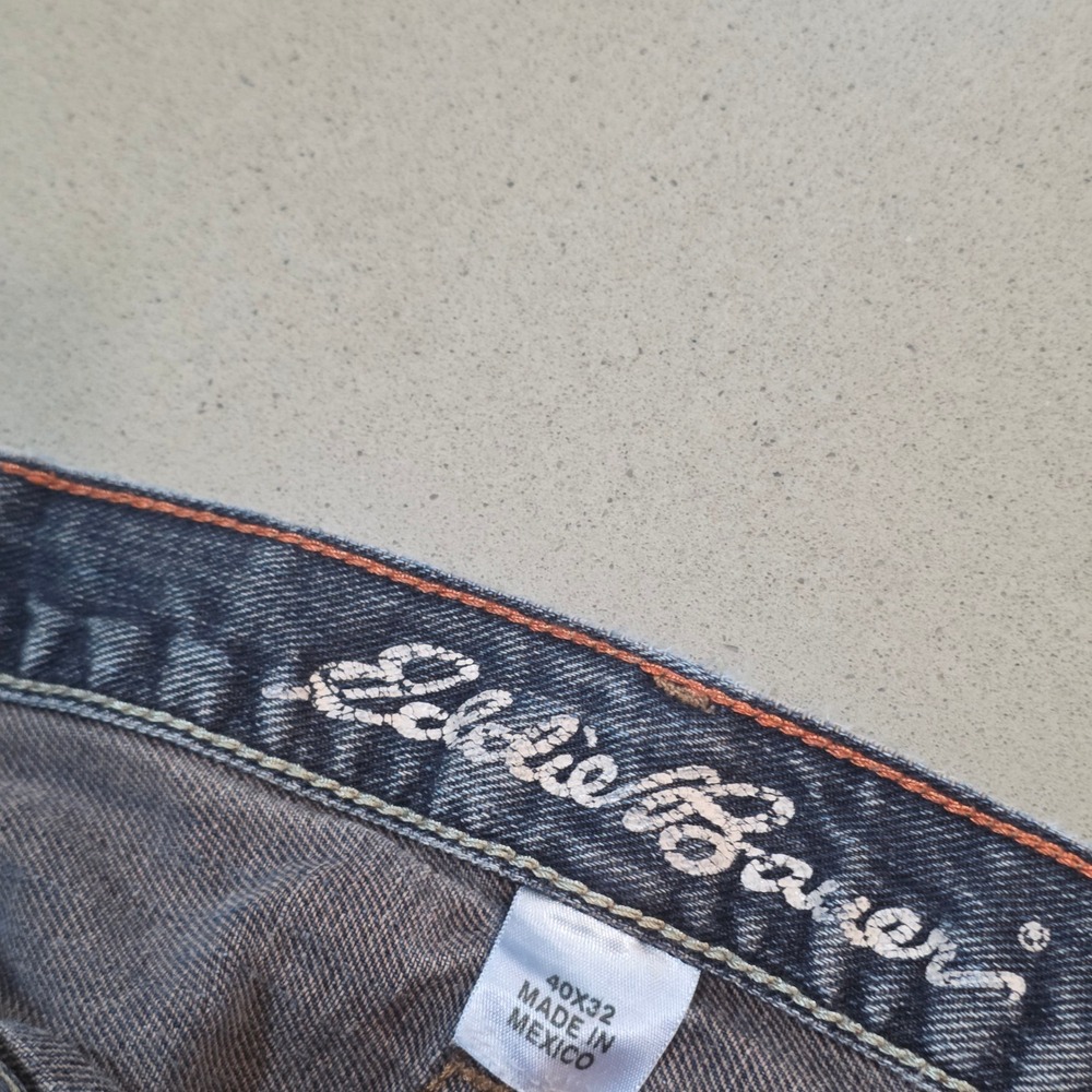Eddie Bauer Mens Straight Leg Jeans Blue Denim 40x32 (Actual 39x28) Medium Wash - Picture 11 of 12